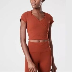 Athleta cross wrap crop top Sustainably made